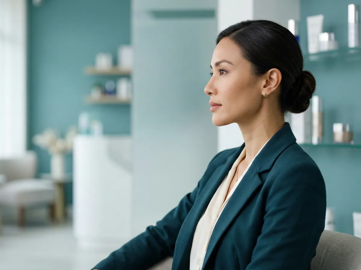 Elegant defined jawline and slim neck profile after Fat Lysis Mesotherapy at Dr. Pang Skin Clinic Bangkok