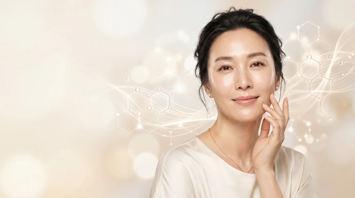 Woman with radiant, firm and hydrated skin after Profhilo bioremodeling treatment at Dr. Pang Skin Clinic Bangkok